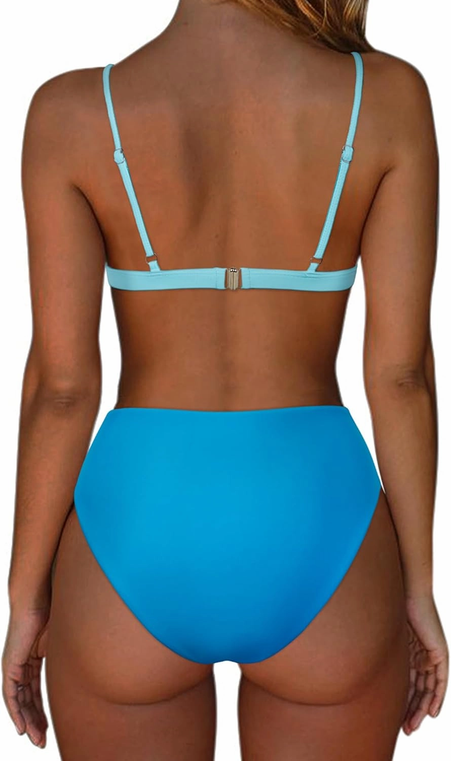 SUUKSESS Women Triangle High Cut Bikini Sets Sexy High Waisted 2 Piece Swimsuit
