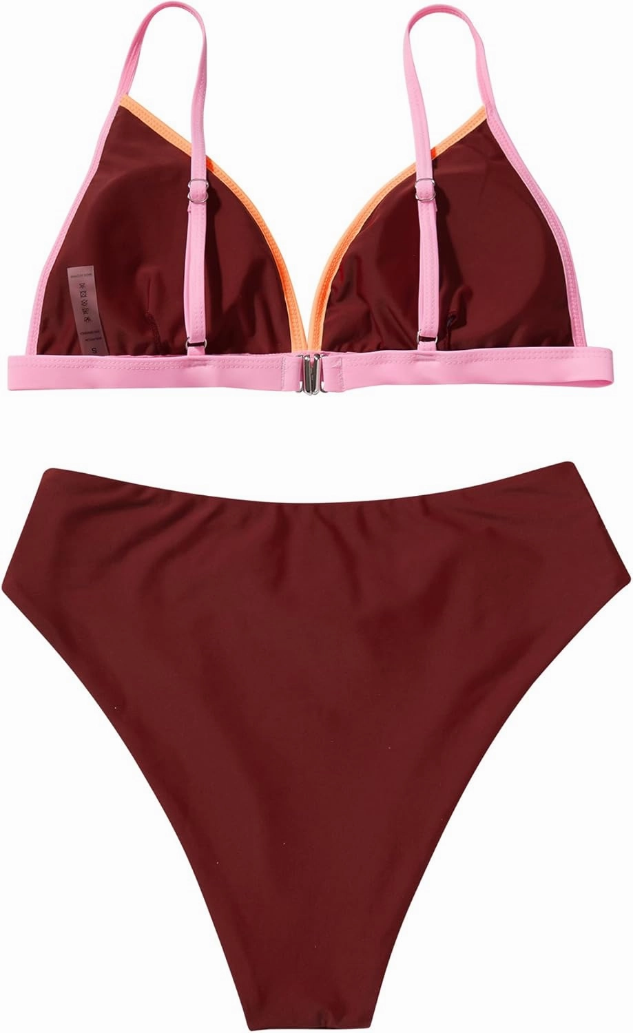 SUUKSESS Women Triangle High Cut Bikini Sets Sexy High Waisted 2 Piece Swimsuit