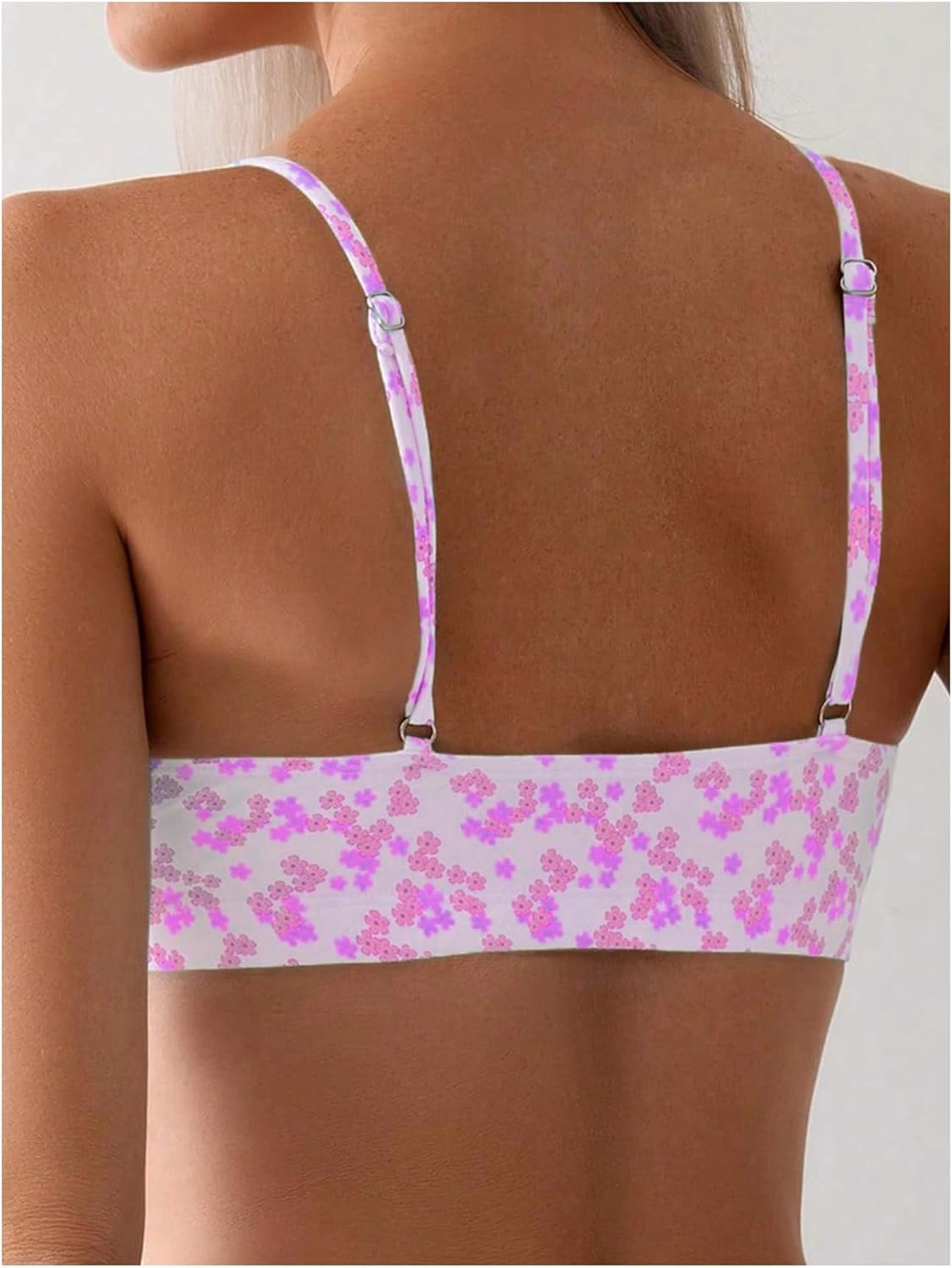 SweatyRocks Women's 2 Piece Bikini Set Ditsy Floral Print High Cut Bathing Suit Beachwear