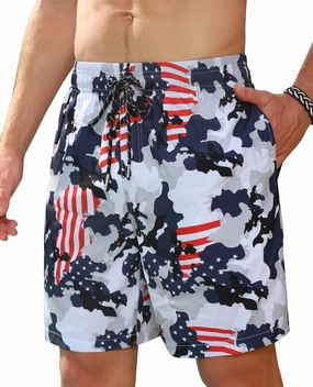 Swim Trunks Mens 7 Inch Bathing Suit with Mesh Liner Men's Stretch Swimwear Quick Dry Swimsuit Beach Shorts