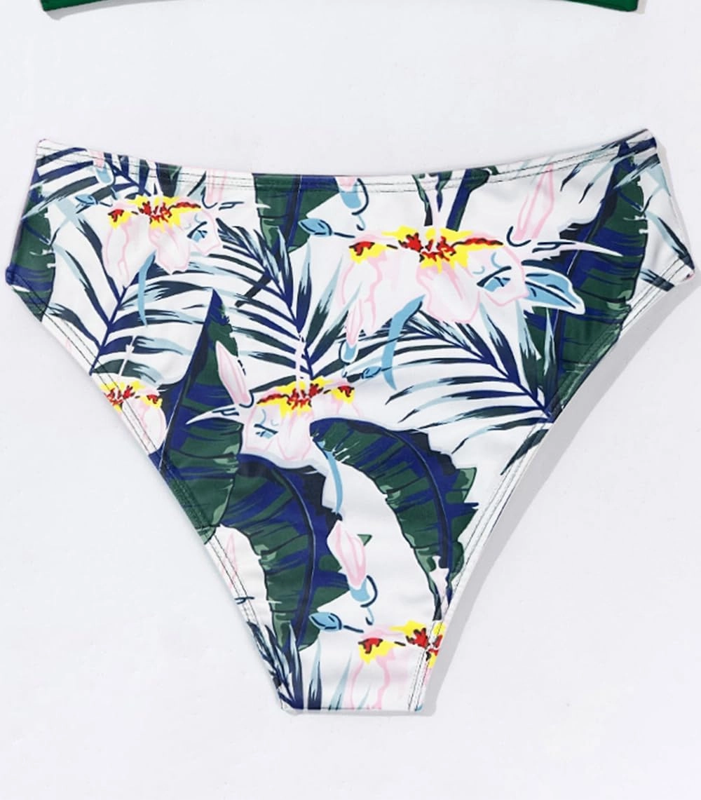 Tainehs Women's Mid Waist Bikini Bottom Strappy Cheey Bathing Suit Bottoms Swimsuit Bottom