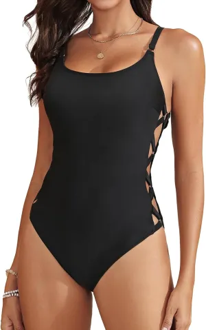 Tempt Me Women One Piece Bathing Suit Slimming Crisscross Lace Up Sexy Swimsuits