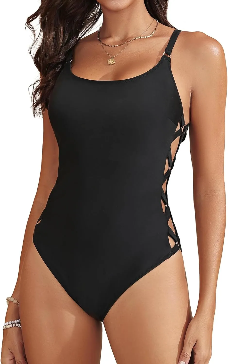 Tempt Me Women One Piece Bathing Suit Slimming Crisscross Lace Up Sexy Swimsuits