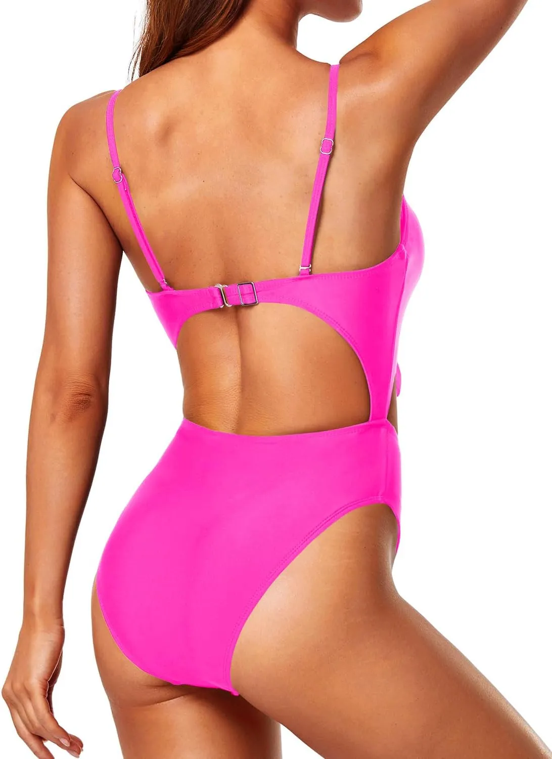 Tempt Me Women One Piece Bathing Suits Cutout Tie Knot Front Swimsuits Sexy Monokini