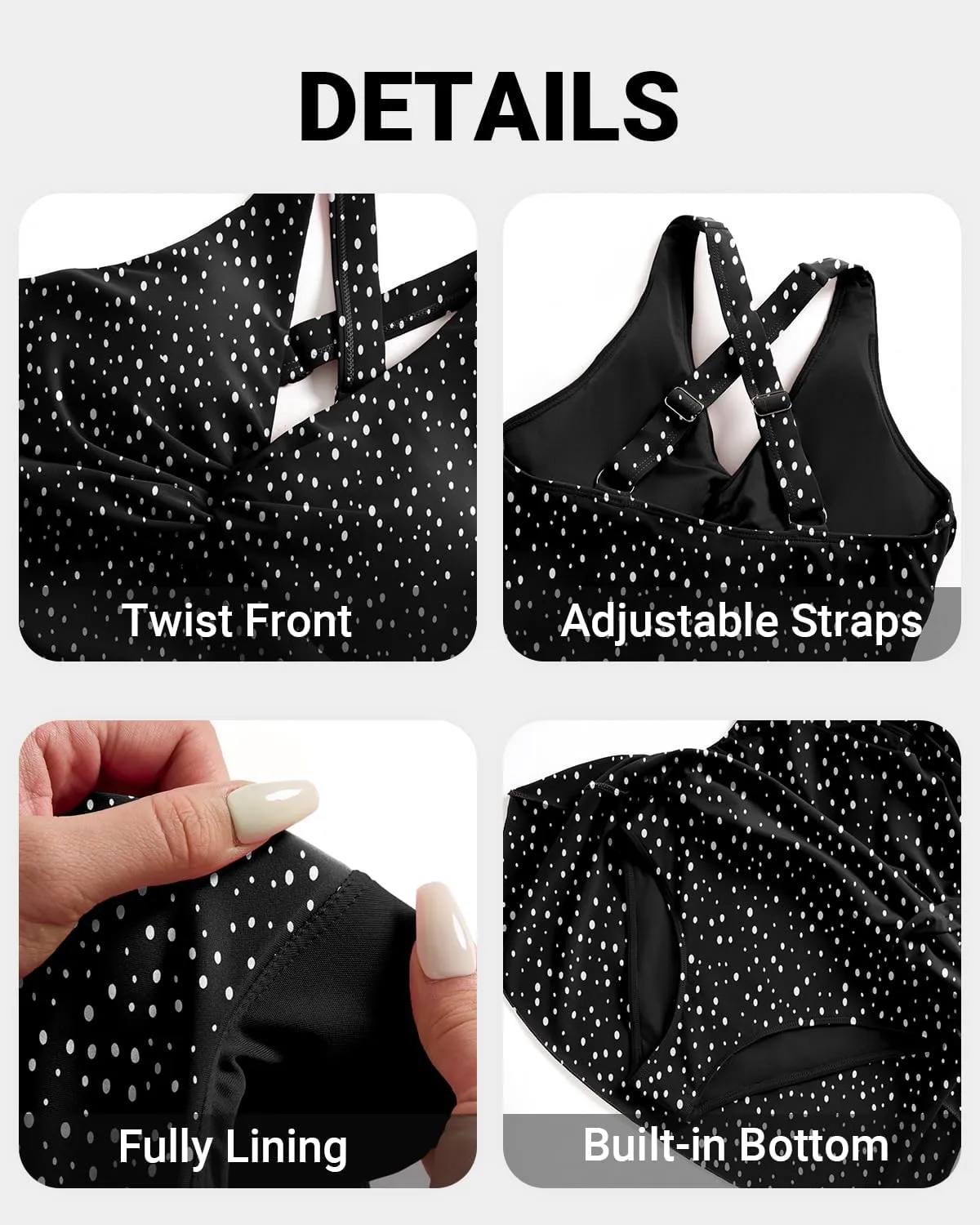 Tempt Me Women One Piece Swimdress - Tummy Control Swimsuit with Skirt Twist Front Bathing Suits 2025 Swimwear
