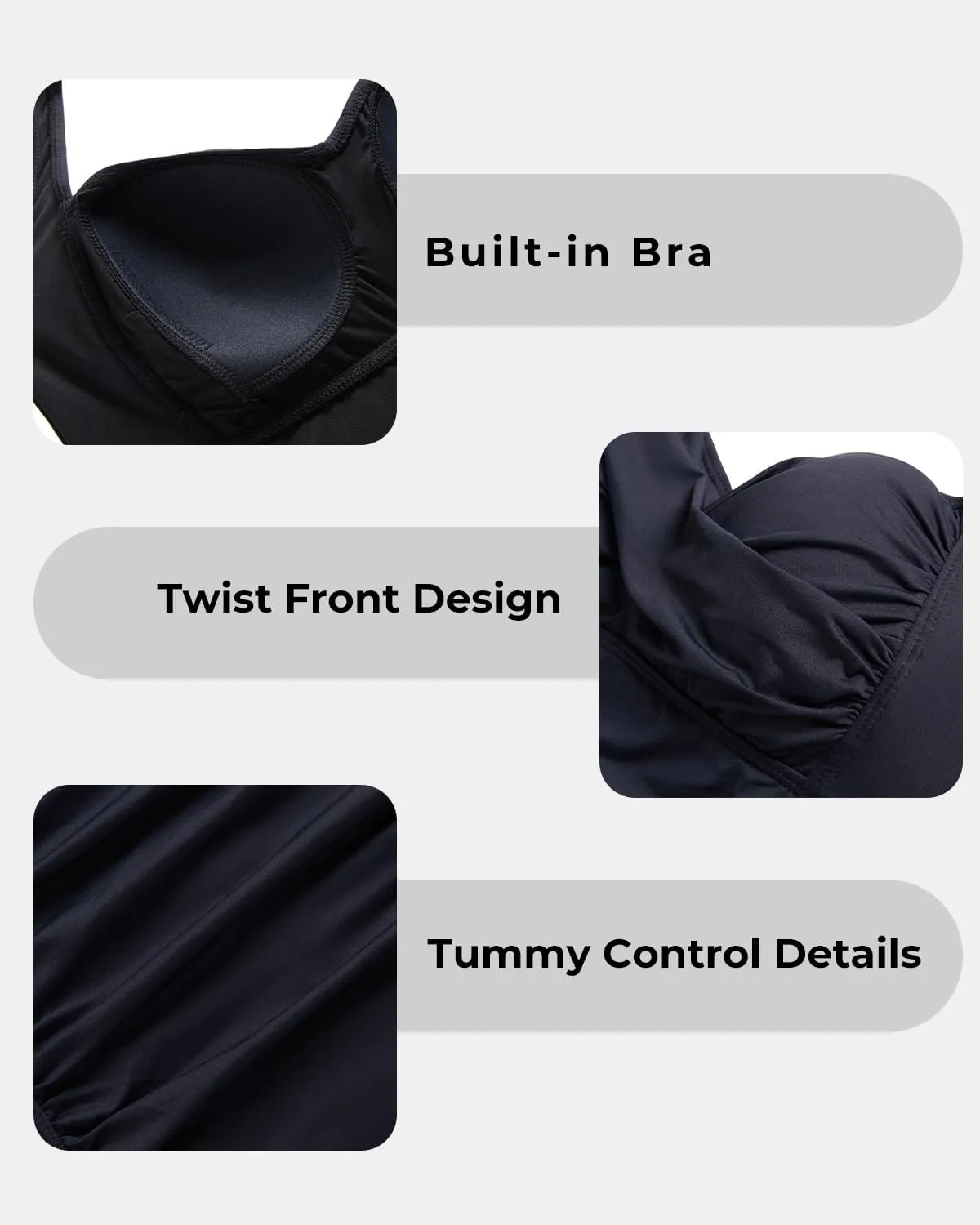 Tempt Me Women Tummy Control One Piece Swimsuits with Shorts Boyleg Retro Bathing Suit Halter Swimwear