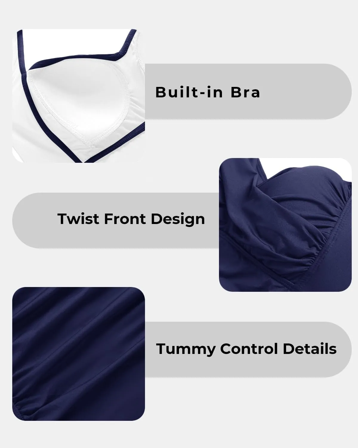Tempt Me Women Tummy Control One Piece Swimsuits with Shorts Boyleg Retro Bathing Suit Halter Swimwear