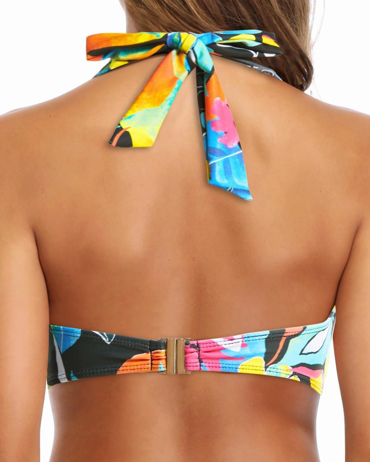 Tempt Me Women Halter Bikini Top Padded Swimsuit Top V Neck Bathing Suit Tops Only