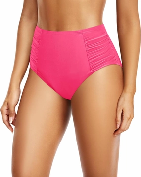Tempt Me Women High Waisted Bikini Bottoms Full Coverage Swimsuit Bottoms Ruched Bathing Suit Bottom