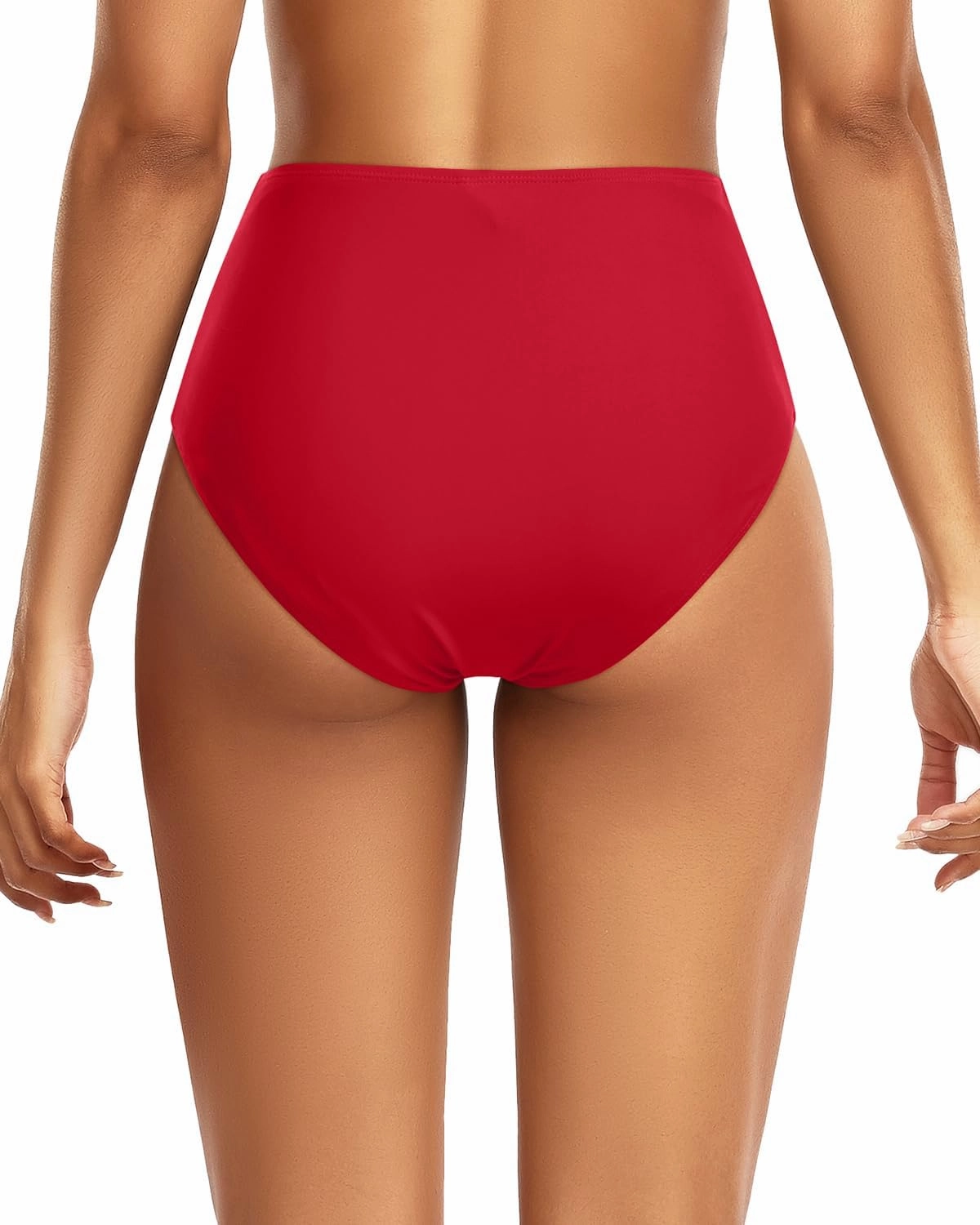 Tempt Me Women High Waisted Bikini Bottoms Full Coverage Swimsuit Bottoms Ruched Bathing Suit Bottom