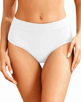 Tempt Me Women Mid Waist Bikini Bottoms - Full Coverage Bathing Suit Swim Bottom Swimsuit Swimwear