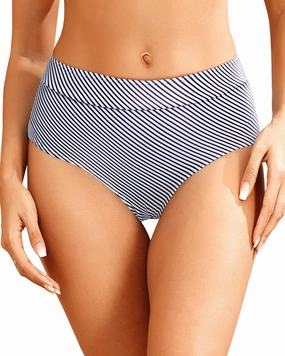 Tempt Me Women Mid Waist Bikini Bottoms - Full Coverage Bathing Suit Swim Bottom Swimsuit Swimwear