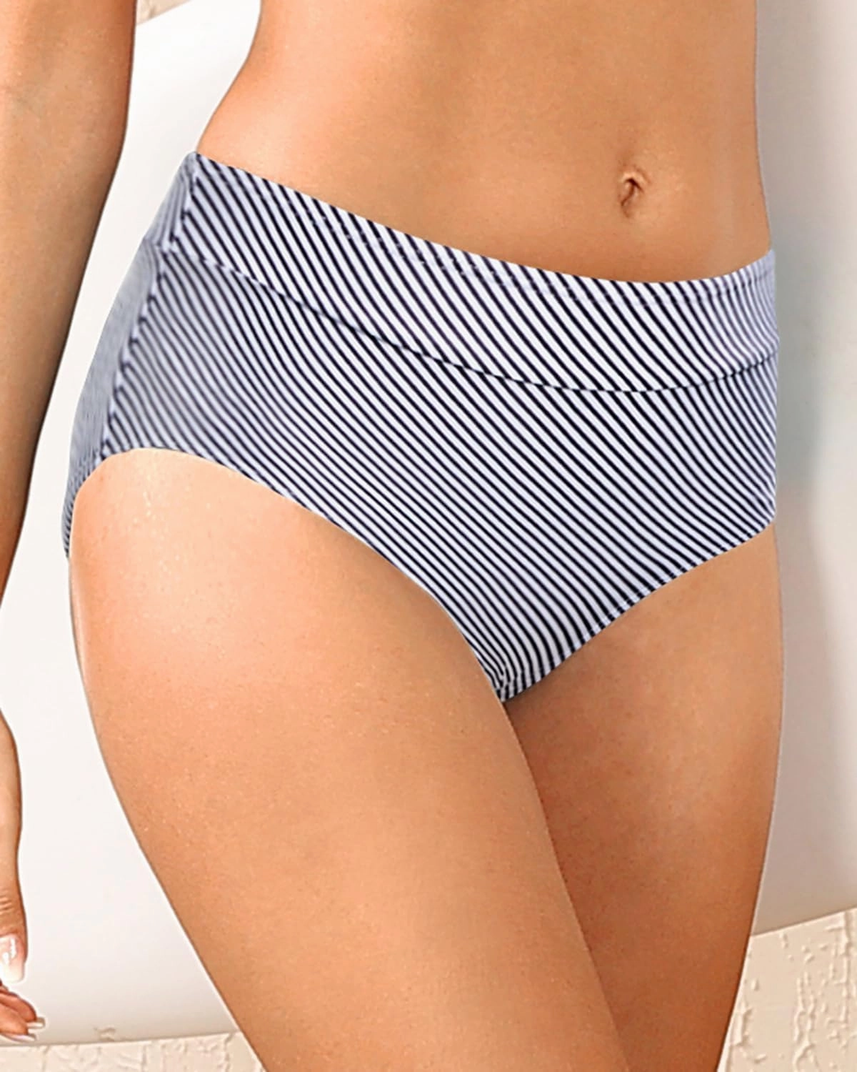 Tempt Me Women Mid Waist Bikini Bottoms - Full Coverage Bathing Suit Swim Bottom Swimsuit Swimwear