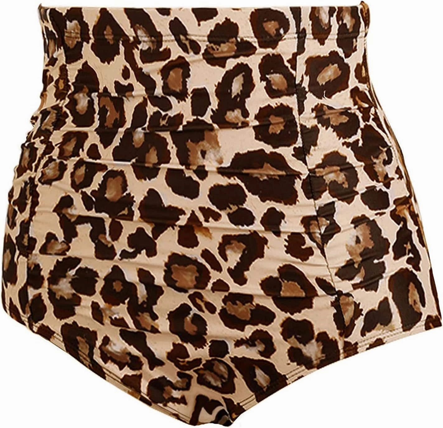 Tempt Me Women's High Waisted Swimsuit Bottom Tummy Control Ruched Bikini Bottom Vintage Swim Bottom Tankini Briefs