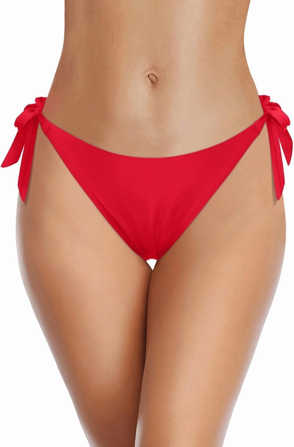 Tempt Me Women Side Tie Bikini Bottoms - String Swim Bottoms Low Rise Bathing Suit Bottoms Cheeky Coverage Swimwear 2025