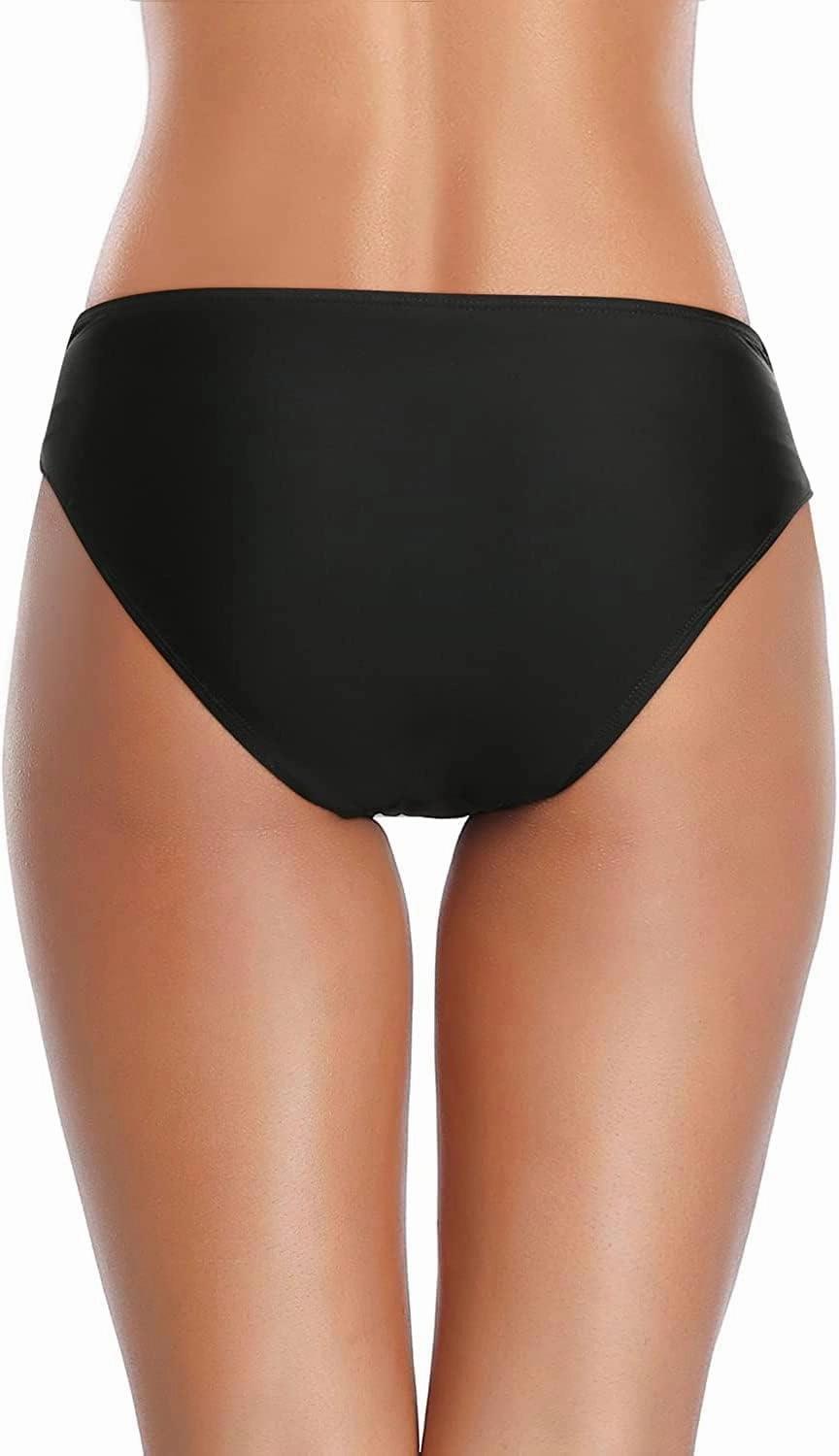 Tempt Me Women Twist Bikini Bottom Moderate High Cut Bathing Suit Bottoms Ruched Swimsuit Bottom