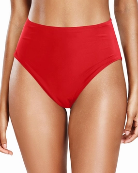 Tempt Me Womens High Cut High Waisted Bikini Bottoms Tummy Control Bathing Suit Bottoms Swim Bottom Swimsuit Bottom