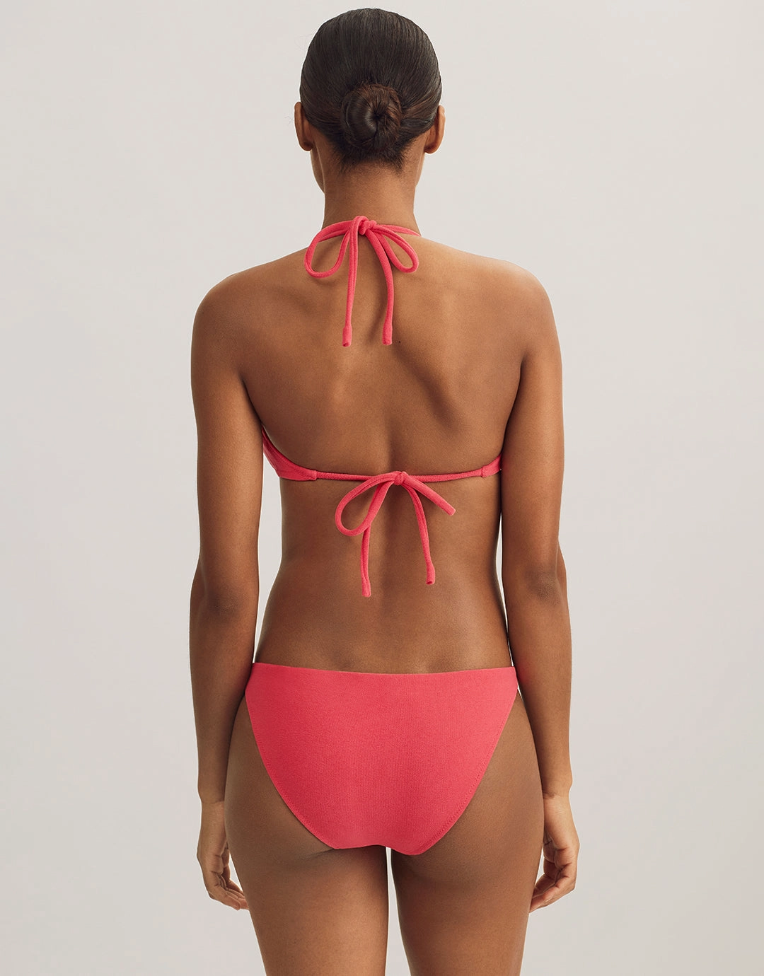 Terry Logo Trim Devin Hipster Bikini Pant - Coral
