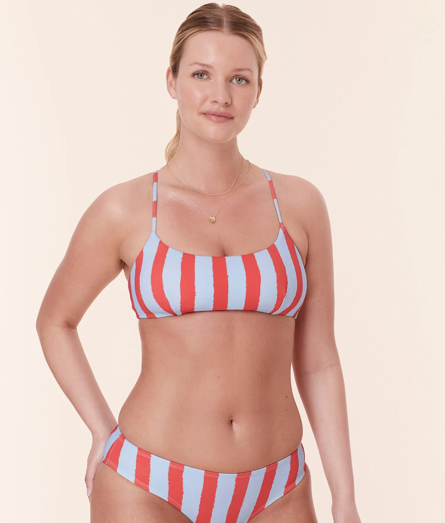 The Fiji Bikini Top - Eco Nylon - Candy Stripe