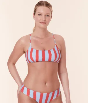 The Fiji Bikini Top - Eco Nylon - Candy Stripe
