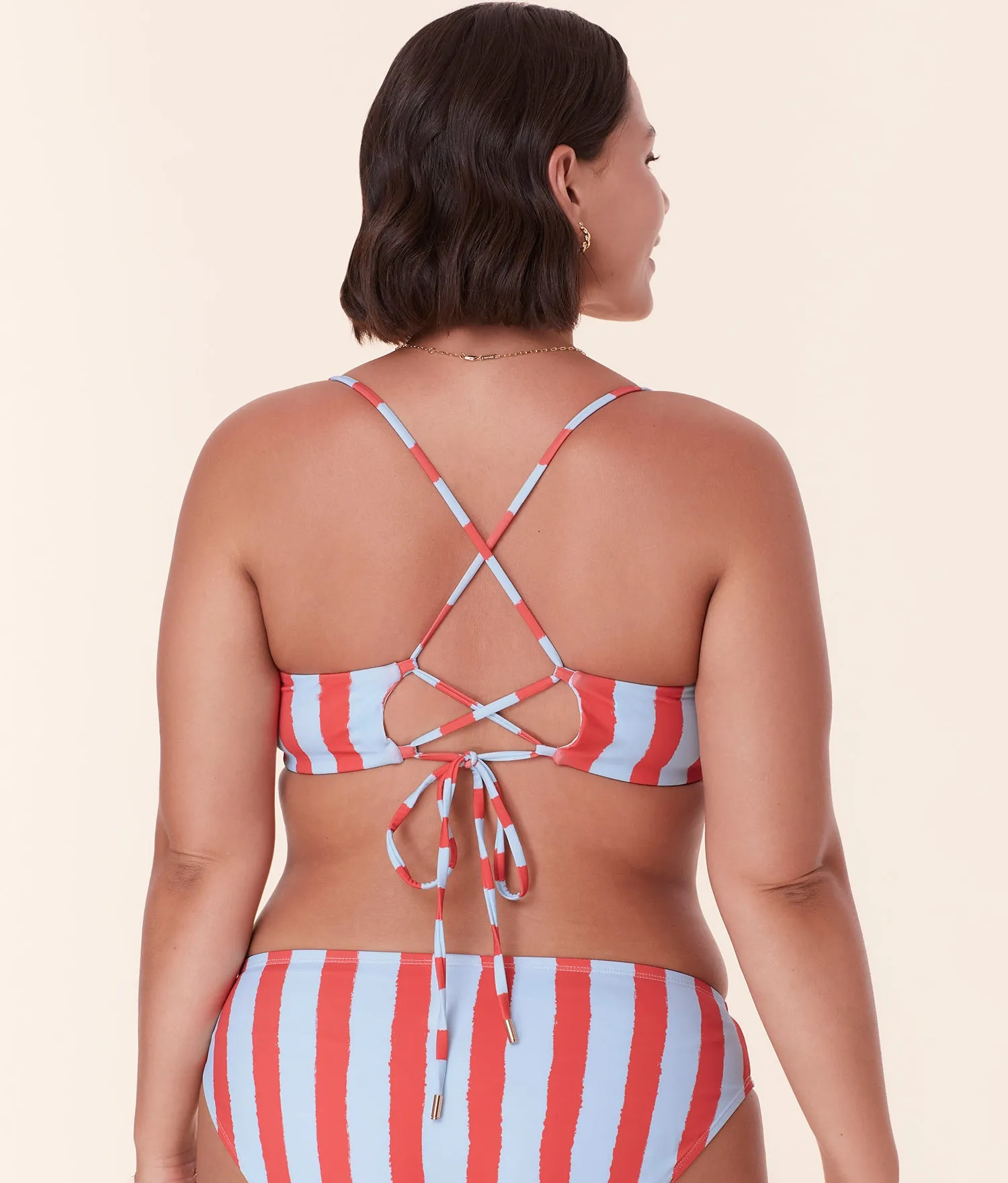 The Fiji Bikini Top - Eco Nylon - Candy Stripe