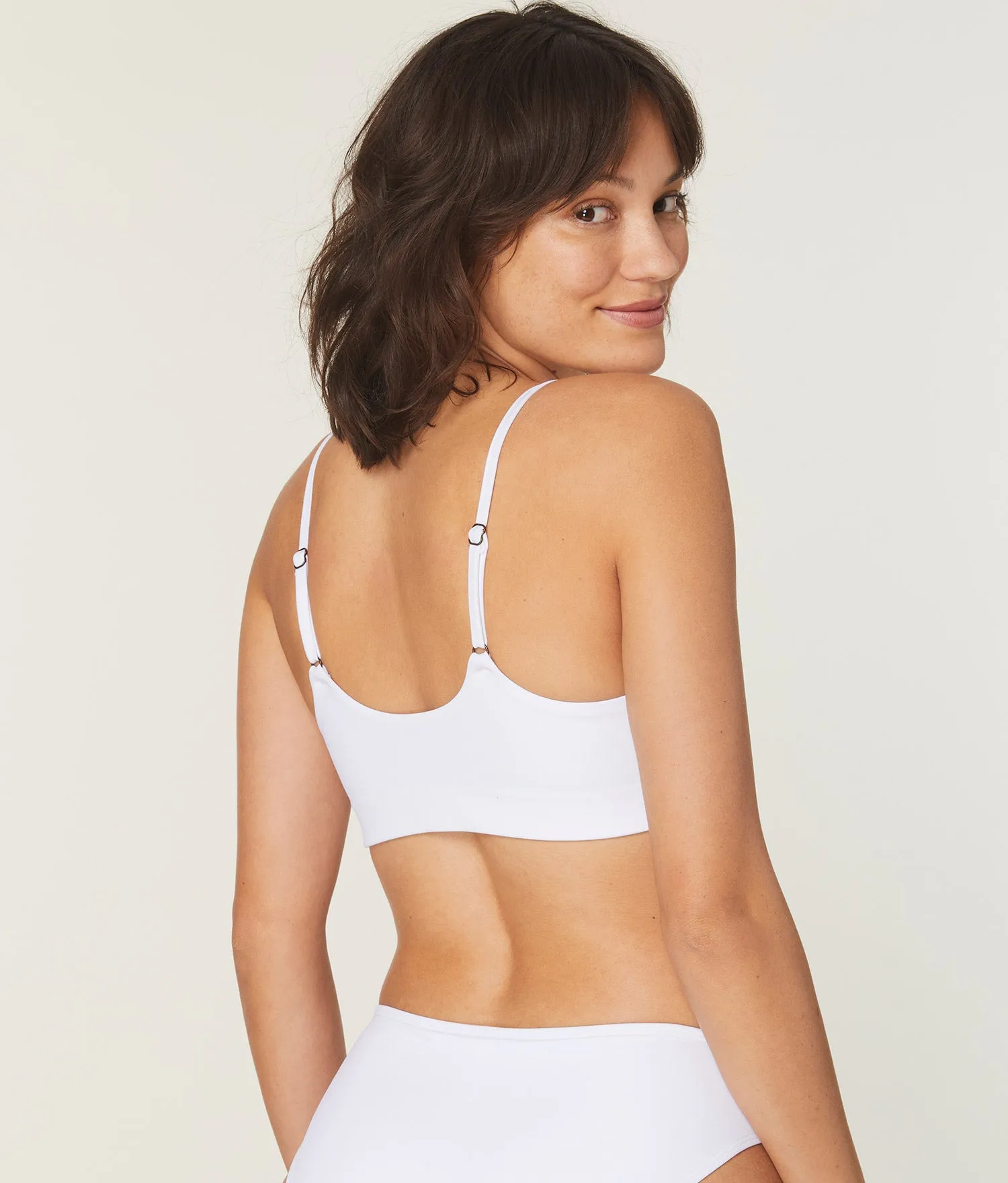The Maui Bikini Top - Eco Nylon - White
