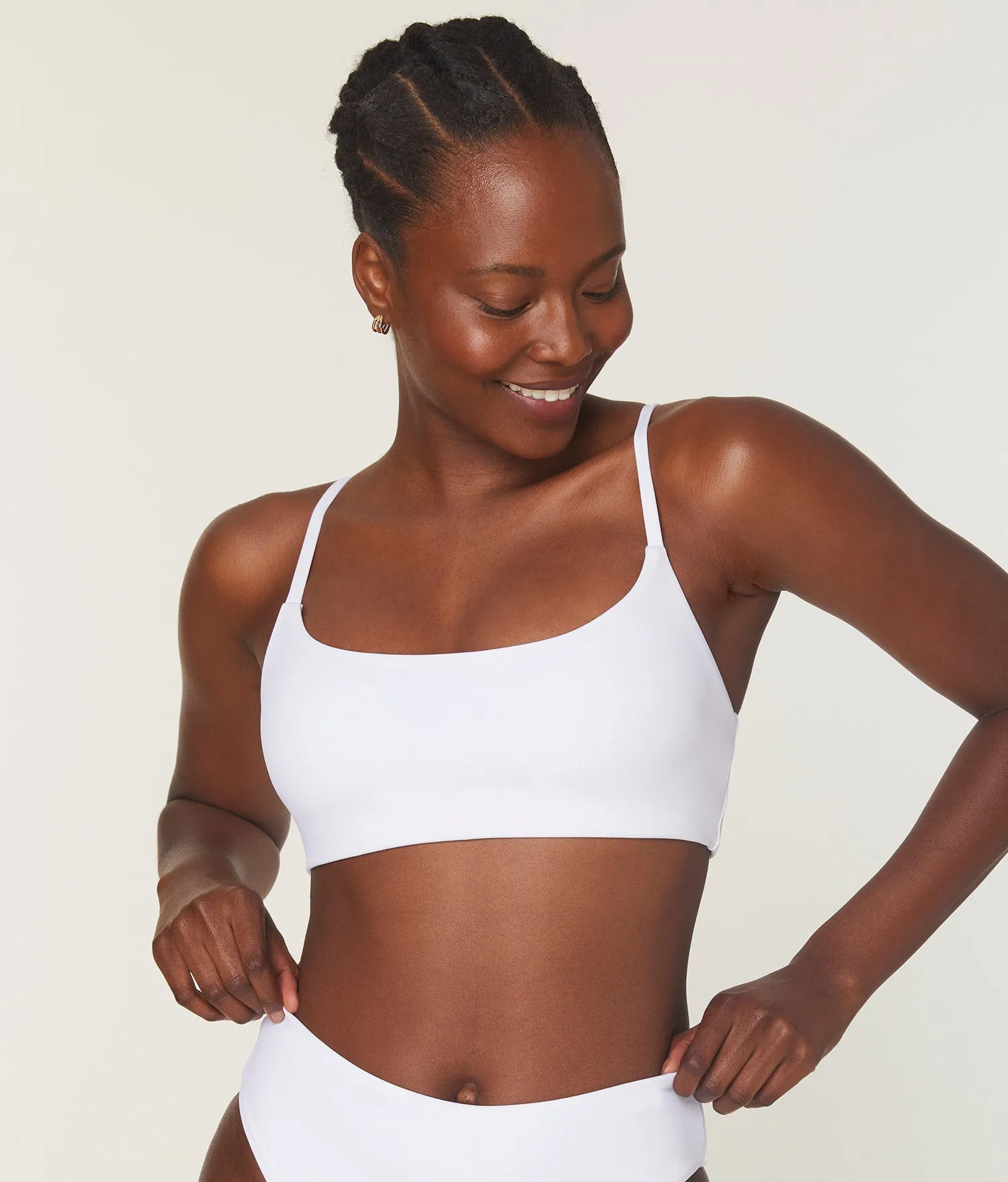 The Maui Bikini Top - Eco Nylon - White