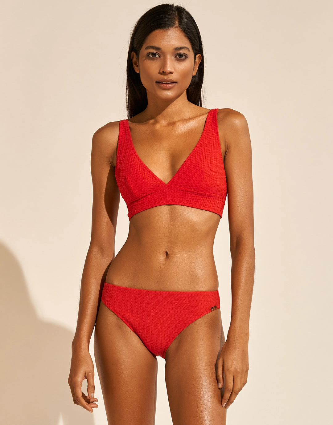The Bloom Bikini Pant - Radiant Red