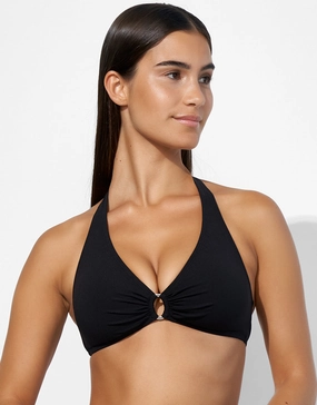 The Core Halter Bikini Top - Black