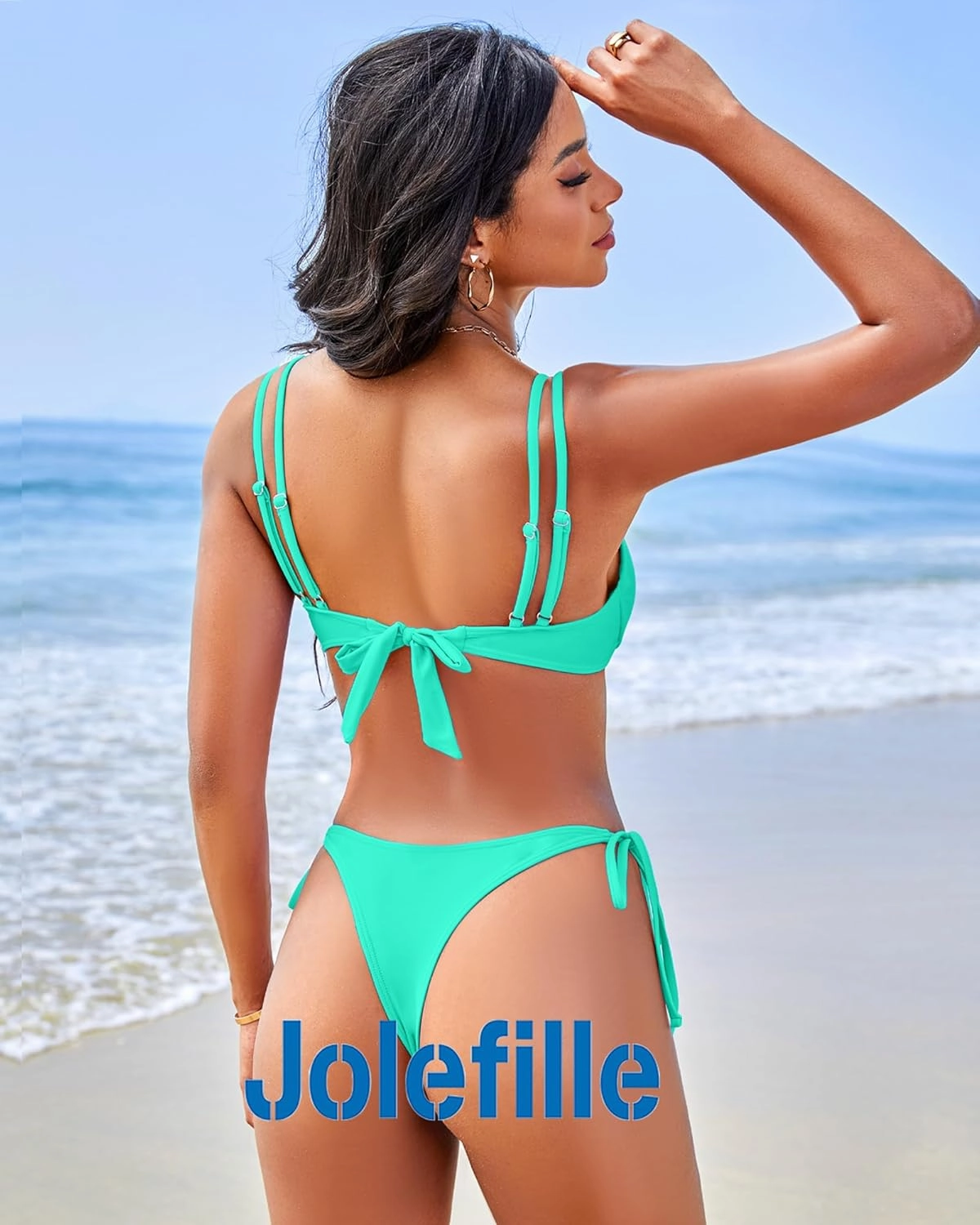 Thong Bikini Sets Women Underwire Two Piece Swimsuit Teens Bathing Suit Triangle Bikini Top Modest Swim Suits 2025