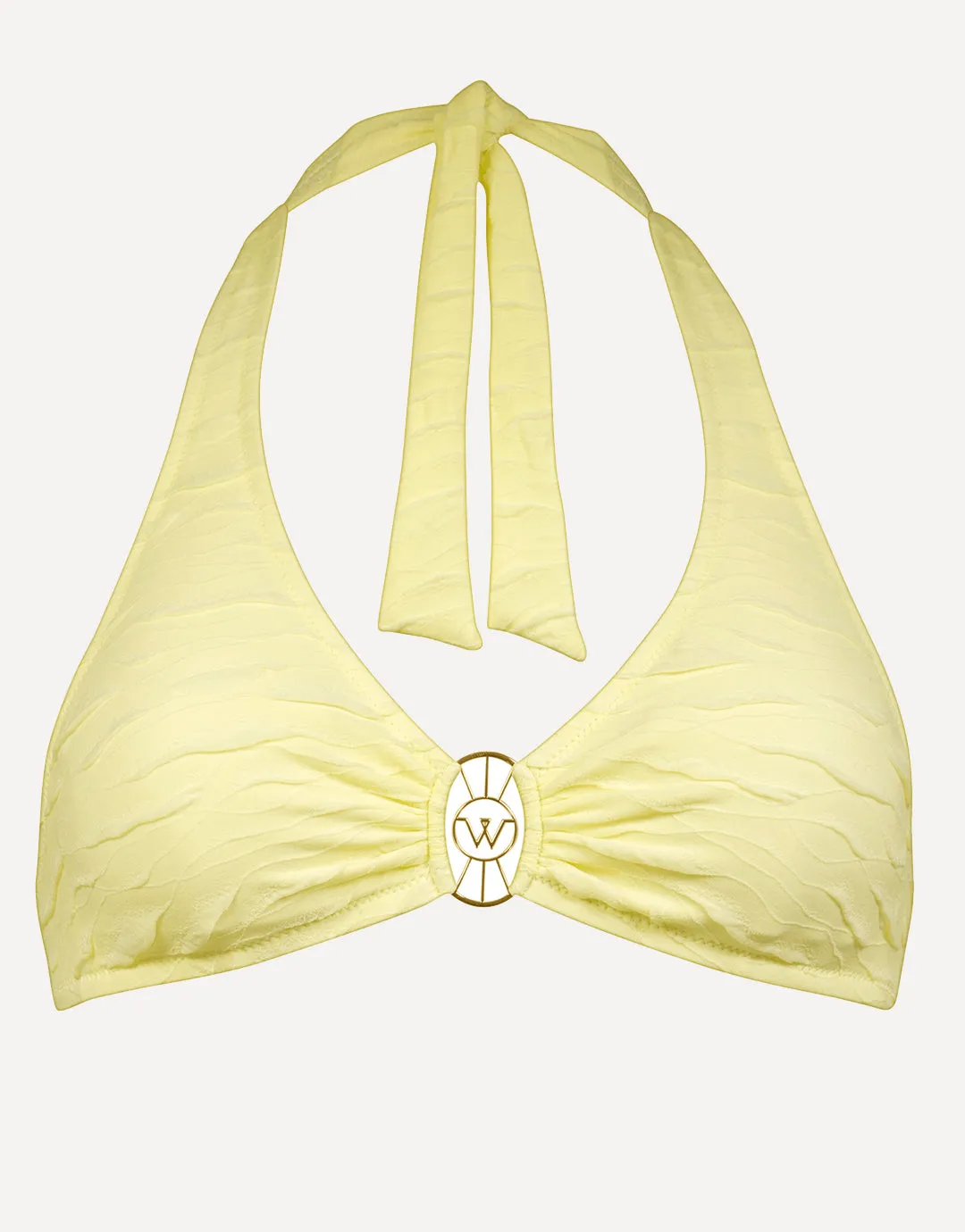 Tidal Radiance Halter Bikini Top - Celestial Yellow