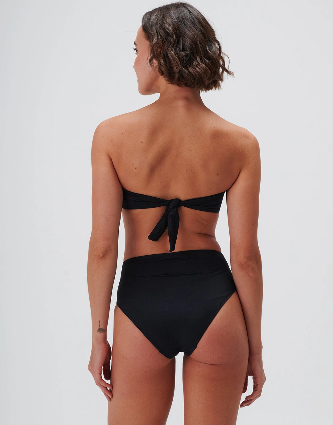Timeless Ruched High Waist Bikini Pant - Jet
