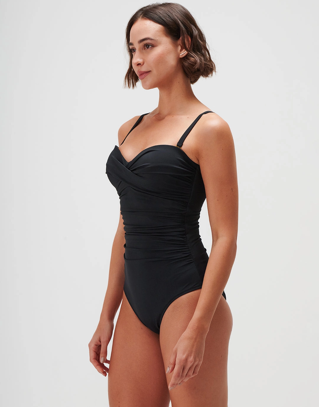Timeless Underwired Twist Bandeau Swimsuit - Jet