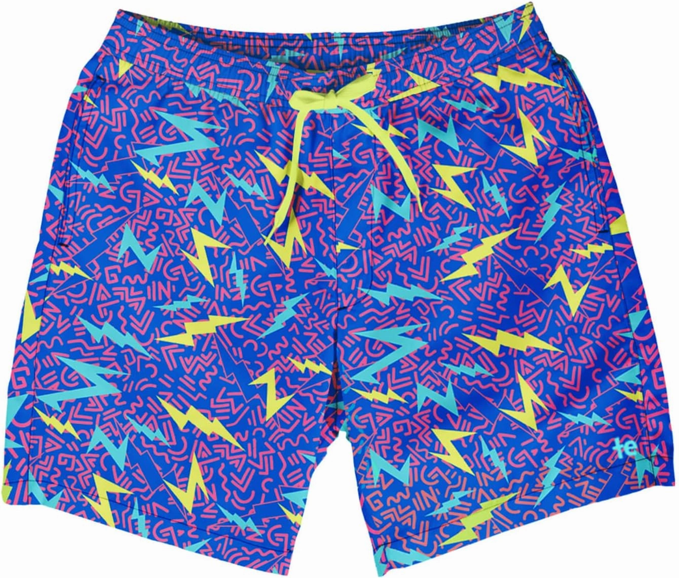 Tipsy Elves Men's Stretch Swim Trunks 7 Inch Inseam 4-Way Stretch with Mesh Liner - Quick-Dry Funny Swimwear Bathing Suit