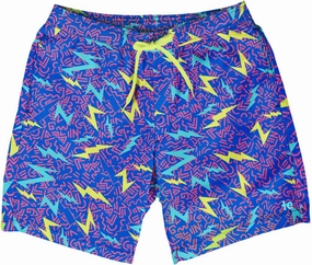 Tipsy Elves Men's Stretch Swim Trunks 7 Inch Inseam 4-Way Stretch with Mesh Liner - Quick-Dry Funny Swimwear Bathing Suit