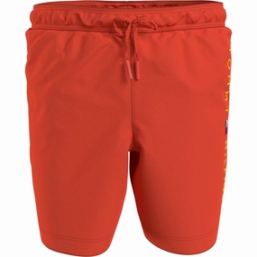 Tommy Hilfiger Medium Drawstring Swim Shorts Deep Orange