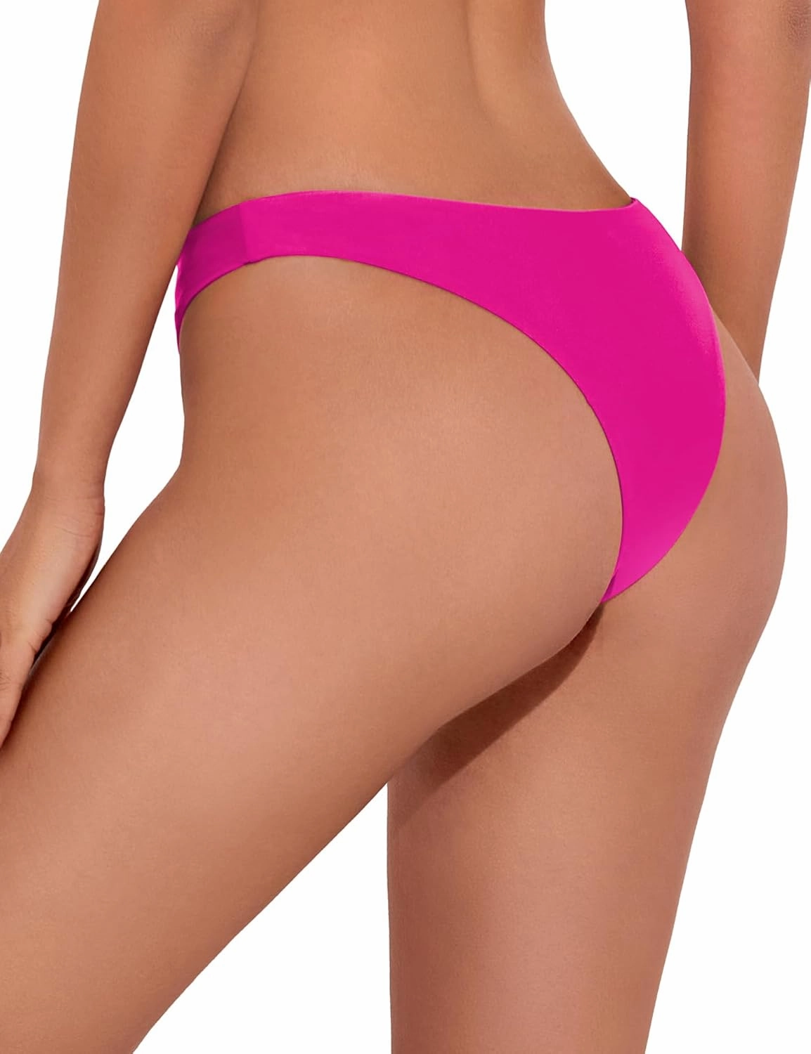 Tournesol Women's Bikini Bottoms Cheeky Low Rise Bathing Suit Bottoms High Cut Ruched Swimsuit Briefs