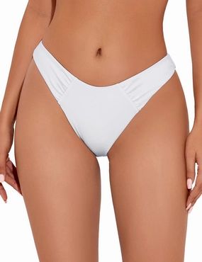 Tournesol Women's Bikini Bottoms Cheeky Low Rise Bathing Suit Bottoms High Cut Ruched Swimsuit Briefs