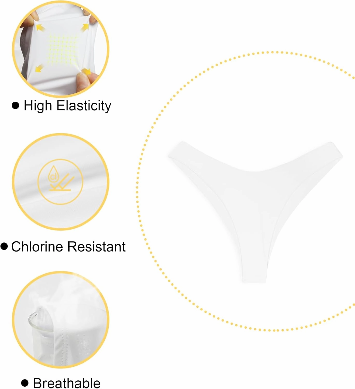 Tournesol Women's Bikini Bottoms Cheeky Low Rise Bathing Suit Bottoms High Cut Ruched Swimsuit Briefs