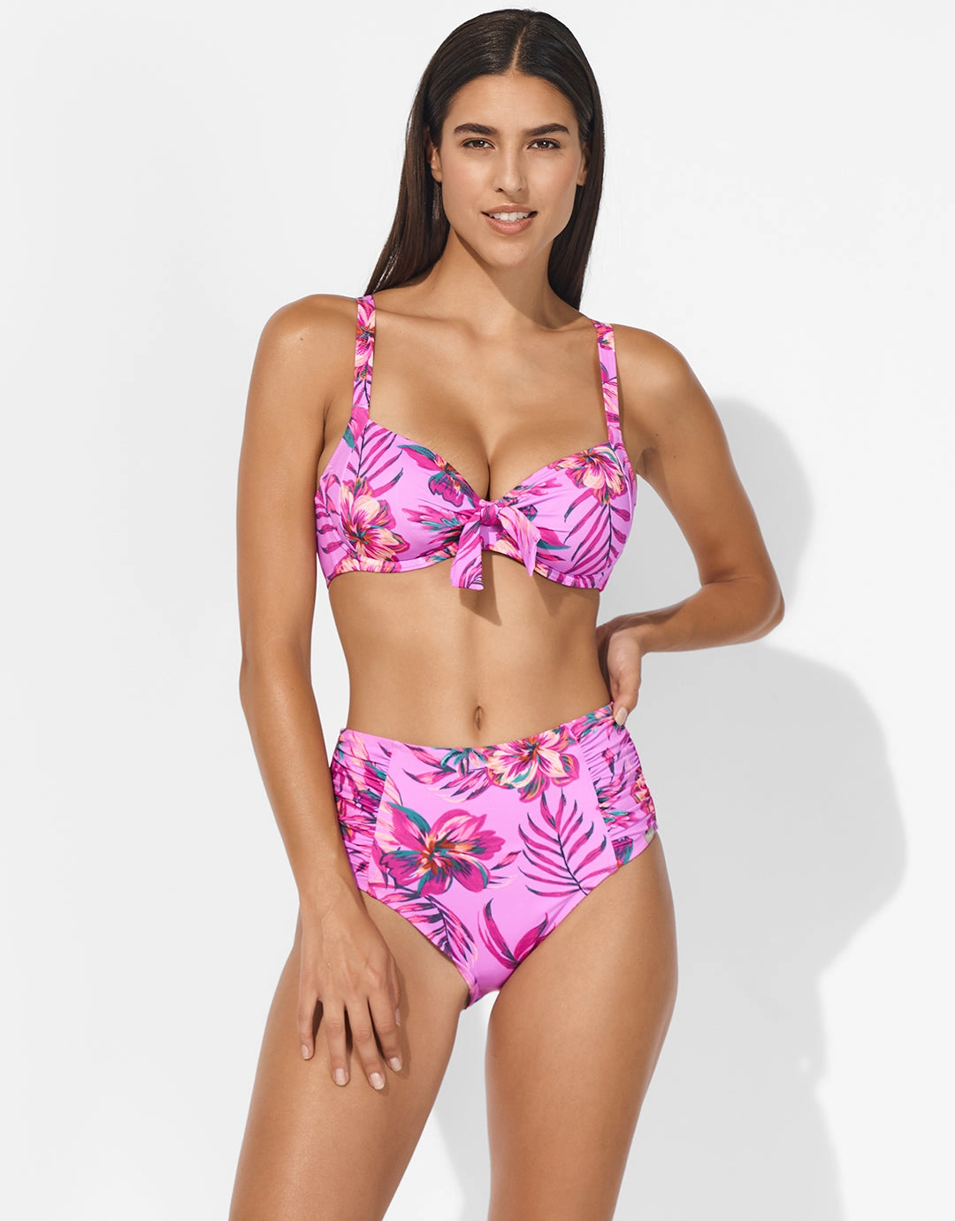 Tropic Radiance Underwired Bikini Top - Electric Pink