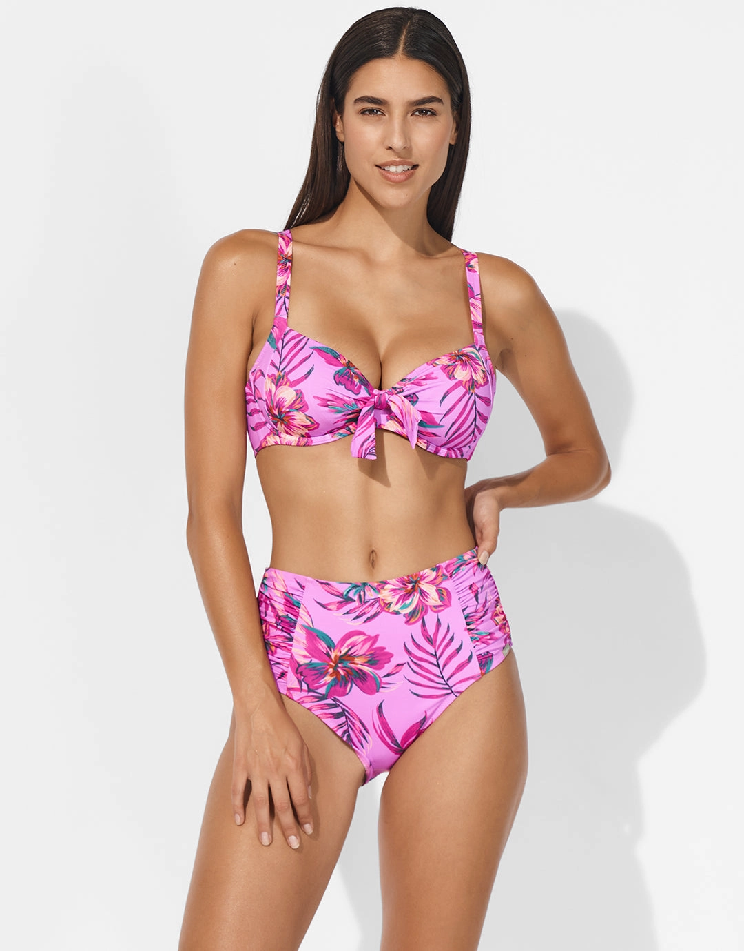 Tropic Radiance Underwired Bikini Top - Electric Pink