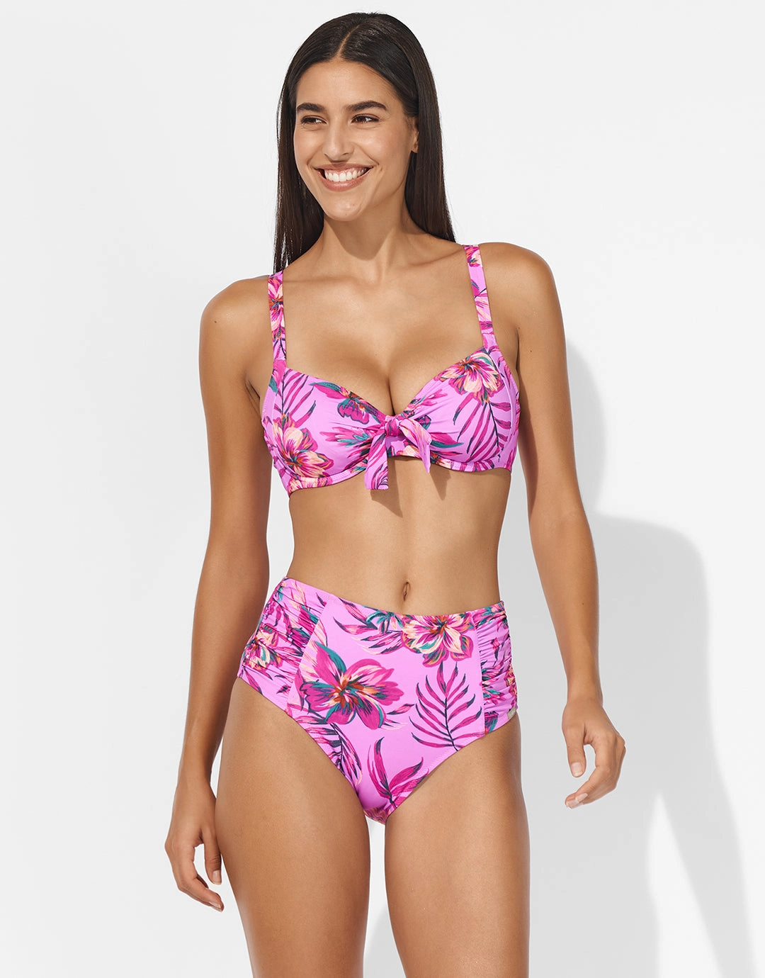 Tropic Radiance Underwired Bikini Top - Electric Pink
