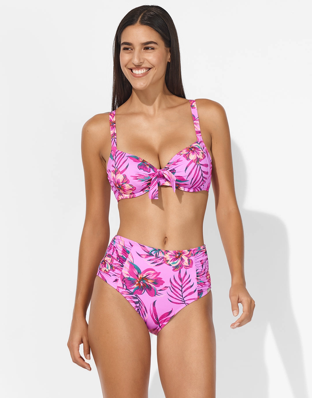 Tropic Radiance Underwired Bikini Top - Electric Pink
