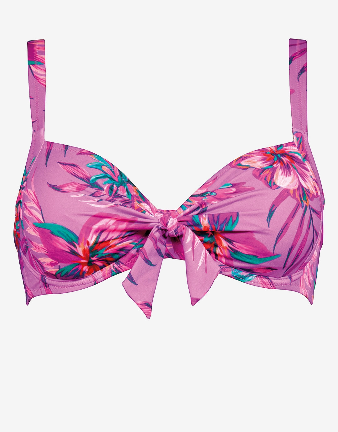 Tropic Radiance Underwired Bikini Top - Electric Pink