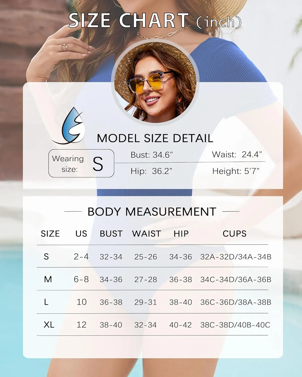 Tummy Control Swimsuits for Women Ribbed One Piece Bathing Suit Full Coverage Retro Short Sleeve Black Swim Suit