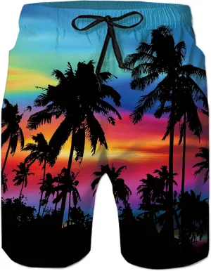 uideazone Men Swim Trunks Drawstring Elastic Waist Quick Dry Beach Shorts with Mesh Lining Swimwear Bathing Suits