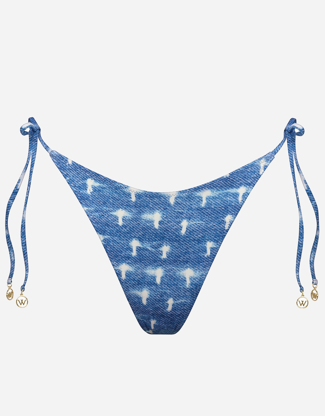 Urban Indigo Tie Side Cheeky Bikini Pant - Denim White