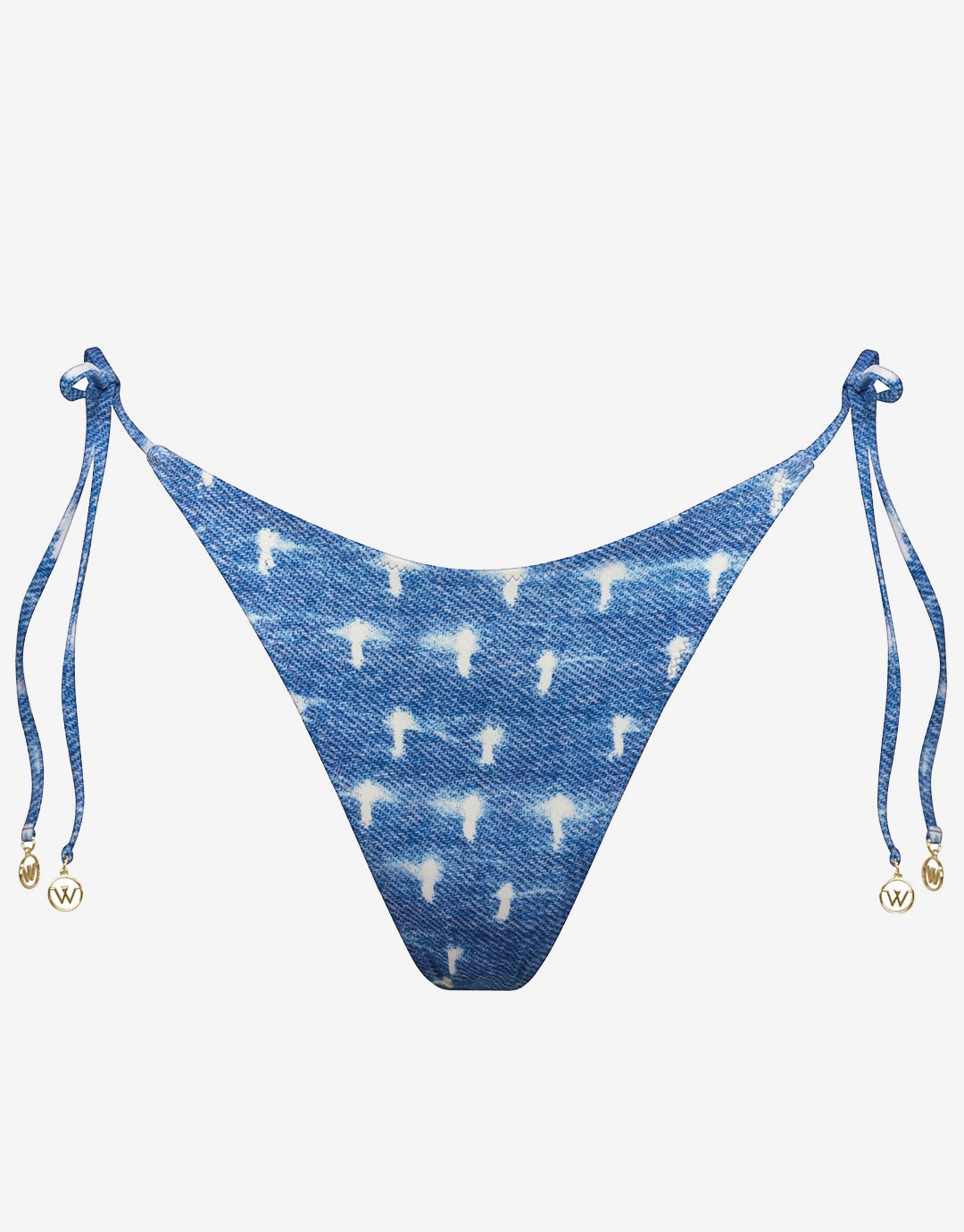 Urban Indigo Tie Side Cheeky Bikini Pant - Denim White