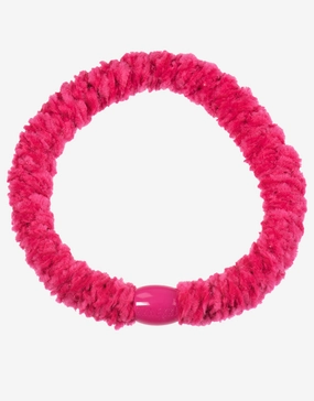 Velvet Hair Tie - Strong Pink