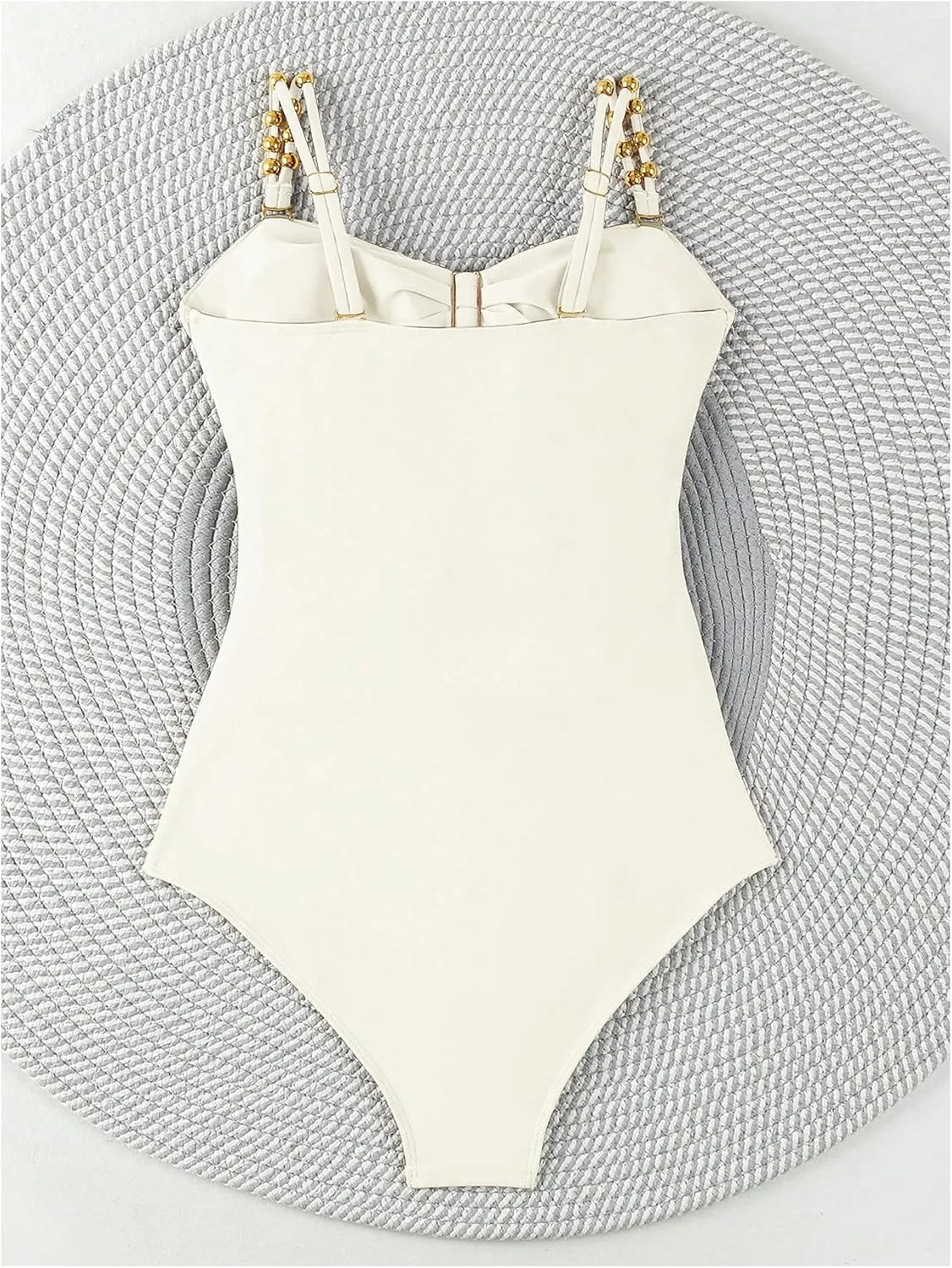 Verdusa Women's Cut Out Colorblock One Piece Swimsuit Ruched Swimwear Bathing Suit